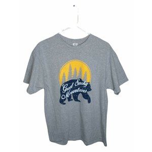 Great Smoky Mountains Mens Shirt Large Forrest Bear Gray